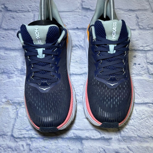 Hoka Clifton 7 Running Shoes Sneakers Womens Size 8 Blue Walking Running - Picture 7 of 16